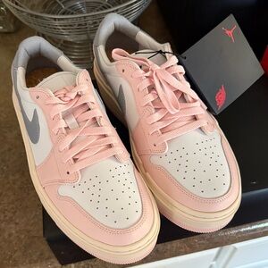 Air Jordan Women's Pink and Gray Athletic Sneakers